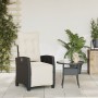 Sillón reclinable de jardín con reposapiés ratán PE negro en Sillas de jardín | Comprar online en Foru.es