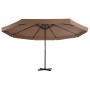 Sombrilla de jardín con base portátil gris topo de vidaXL, Sombrillas - Ref: Foro24-276324, Precio: 324,79 €, Descuento: %