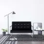 Sofá 2 plazas con reposabrazos cromado y terciopelo negro de vidaXL, Sofás - Ref: Foro24-282163, Precio: 182,37 €, Descuento: %