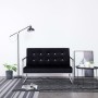 Sofá 2 plazas con reposabrazos cromado y terciopelo negro de vidaXL, Sofás - Ref: Foro24-282163, Precio: 184,34 €, Descuento: %