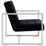 Sofá 2 plazas con reposabrazos cromado y terciopelo negro de vidaXL, Sofás - Ref: Foro24-282163, Precio: 182,37 €, Descuento: %