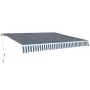 Toldo plegable de operación manual 400 cm azul y blanco de vidaXL, Toldos - Ref: Foro24-275570, Precio: 530,32 €, Descuento: %