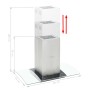 Campana extractora de techo 90 cm acero inoxidable 756 m³/h LED de vidaXL, Extractores - Ref: Foro24-50665, Precio: 281,03 €,...