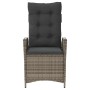 Sillón reclinable de jardín con cojines ratán sintético gris en Sillas de jardín | Comprar online en Foru.es
