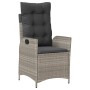 Sillón de jardín reclinable con cojines ratán PE gris claro en Sillas de jardín | Comprar online en Foru.es