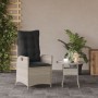 Sillón de jardín reclinable con cojines ratán PE gris claro en Sillas de jardín | Comprar online en Foru.es