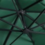 Sombrilla voladiza luces LED y poste aluminio verde 400x300 cm de vidaXL, Sombrillas - Ref: Foro24-47005, Precio: 296,96 €, D...