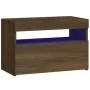 Nachttisch mit LED-Leuchten braune Eiche 60x35x40 cm von vidaXL, Nachttische - Ref: Foro24-3152830, Preis: 43,35 €, Rabatt: %