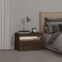 Mesita de noche con luces LED marrón roble 60x35x40 cm de vidaXL, Mesitas de noche - Ref: Foro24-3152830, Precio: 43,35 €, De...