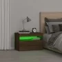 Nachttisch mit LED-Leuchten braune Eiche 60x35x40 cm von vidaXL, Nachttische - Ref: Foro24-3152830, Preis: 43,35 €, Rabatt: %
