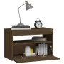 Nachttisch mit LED-Leuchten braune Eiche 60x35x40 cm von vidaXL, Nachttische - Ref: Foro24-3152830, Preis: 43,35 €, Rabatt: %