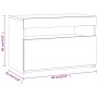 Mesita de noche con luces LED marrón roble 60x35x40 cm de vidaXL, Mesitas de noche - Ref: Foro24-3152830, Precio: 43,94 €, De...