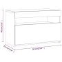 Nachttisch mit LED-Leuchten braune Eiche 60x35x40 cm von vidaXL, Nachttische - Ref: Foro24-3152830, Preis: 43,35 €, Rabatt: %