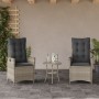 Sillones reclinables de jardín con cojines gris 2 uds ratán PE en Sillas de jardín | Comprar online en Foru.es