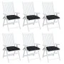 Cojines para silla 6 uds tela a cuadros negro 40x40x7 cm de vidaXL, Cojines para sillas y sofás - Ref: Foro24-361491, Precio:...