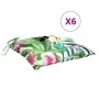 Cojines para silla 6 uds tela multicolor 40x40x7 cm de vidaXL, Cojines para sillas y sofás - Ref: Foro24-361494, Precio: 55,0...