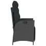 Sillones reclinables jardín con reposapiés 2 uds ratán PE negro en Sillas de jardín | Comprar online en Foru.es