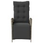 Sillones reclinables jardín con reposapiés 2 uds ratán PE gris en Sillas de jardín | Comprar online en Foru.es