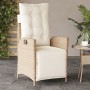 Sillones reclinables jardín con reposapiés 2 uds ratán PE beige en Sillas de jardín | Comprar online en Foru.es