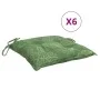 Cojines para silla 6 uds tela estampado de hojas 40x40x7 cm de vidaXL, Cojines para sillas y sofás - Ref: Foro24-361500, Prec...