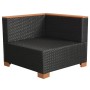Set muebles de jardín 6 piezas y cojines ratán sintético negro de vidaXL, Conjuntos de jardín - Ref: Foro24-42755, Precio: 50...