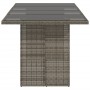Mesa de jardín superficie de vidrio ratán PE gris 190x80x74 cm en Mesas de jardín | Comprar online en Foru.es