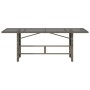 Mesa de jardín superficie de vidrio ratán PE gris 190x80x74 cm en Mesas de jardín | Comprar online en Foru.es