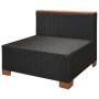 Set muebles de jardín 6 piezas y cojines ratán sintético negro de vidaXL, Conjuntos de jardín - Ref: Foro24-42755, Precio: 50...