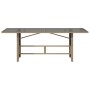 Mesa de jardín superficie de vidrio ratán PE beige 190x80x74 cm en Mesas de jardín | Comprar online en Foru.es