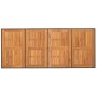 Mesa de jardín superficie de madera ratán PE negro 190x80x74 cm en Mesas de jardín | Comprar online en Foru.es