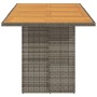 Mesa de jardín superficie de madera ratán PE gris 190x80x74 cm en Mesas de jardín | Comprar online en Foru.es