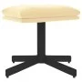 Reposapiés de terciopelo blanco crema 60x60x36 cm de vidaXL, Otomanas - Ref: Foro24-341635, Precio: 33,23 €, Descuento: %