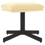 Reposapiés de terciopelo blanco crema 60x60x36 cm de vidaXL, Otomanas - Ref: Foro24-341635, Precio: 31,82 €, Descuento: %