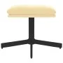 Reposapiés de terciopelo blanco crema 60x60x36 cm de vidaXL, Otomanas - Ref: Foro24-341635, Precio: 33,23 €, Descuento: %