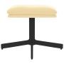 Reposapiés de terciopelo blanco crema 60x60x36 cm de vidaXL, Otomanas - Ref: Foro24-341635, Precio: 31,82 €, Descuento: %