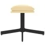 Reposapiés de terciopelo blanco crema 60x60x36 cm de vidaXL, Otomanas - Ref: Foro24-341635, Precio: 33,23 €, Descuento: %