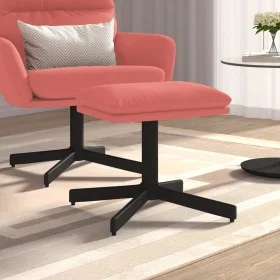 Reposapiés de terciopelo rosa 60x60x36 cm de vidaXL, Otomanas - Ref: Foro24-341630, Precio: 38,47 €, Descuento: %