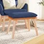 Reposapiés tela y cuero sintético azul 45x29,5x35 cm de vidaXL, Otomanas - Ref: Foro24-341450, Precio: 39,64 €, Descuento: %