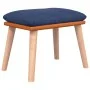 Reposapiés tela y cuero sintético azul 45x29,5x35 cm de vidaXL, Otomanas - Ref: Foro24-341450, Precio: 39,64 €, Descuento: %