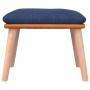 Reposapiés tela y cuero sintético azul 45x29,5x35 cm de vidaXL, Otomanas - Ref: Foro24-341450, Precio: 40,24 €, Descuento: %