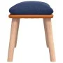 Reposapiés tela y cuero sintético azul 45x29,5x35 cm de vidaXL, Otomanas - Ref: Foro24-341450, Precio: 39,64 €, Descuento: %