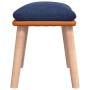 Reposapiés tela y cuero sintético azul 45x29,5x35 cm de vidaXL, Otomanas - Ref: Foro24-341450, Precio: 40,24 €, Descuento: %