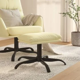 Cream synthetic leather footstool 60x60x36 cm by vidaXL, Ottomans - Ref: Foro24-341590, Price: 36,88 €, Discount: %