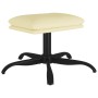 Reposapiés de cuero sintético color crema 60x60x36 cm de vidaXL, Otomanas - Ref: Foro24-341590, Precio: 32,78 €, Descuento: %