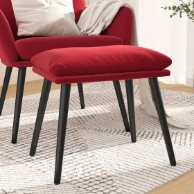 Reposapiés de terciopelo rojo vino tinto 45x29,5x35 cm by vidaXL, Ottomans - Ref: Foro24-341509, Price: 35,47 €, Discount: %