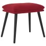 Reposapiés de terciopelo rojo vino tinto 45x29,5x35 cm de vidaXL, Otomanas - Ref: Foro24-341509, Precio: 35,47 €, Descuento: %