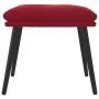 Reposapiés de terciopelo rojo vino tinto 45x29,5x35 cm de vidaXL, Otomanas - Ref: Foro24-341509, Precio: 35,47 €, Descuento: %