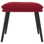 Reposapiés de terciopelo rojo vino tinto 45x29,5x35 cm de vidaXL, Otomanas - Ref: Foro24-341509, Precio: 36,00 €, Descuento: %