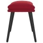 Reposapiés de terciopelo rojo vino tinto 45x29,5x35 cm de vidaXL, Otomanas - Ref: Foro24-341509, Precio: 35,47 €, Descuento: %