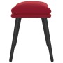 Reposapiés de terciopelo rojo vino tinto 45x29,5x35 cm de vidaXL, Otomanas - Ref: Foro24-341509, Precio: 36,00 €, Descuento: %